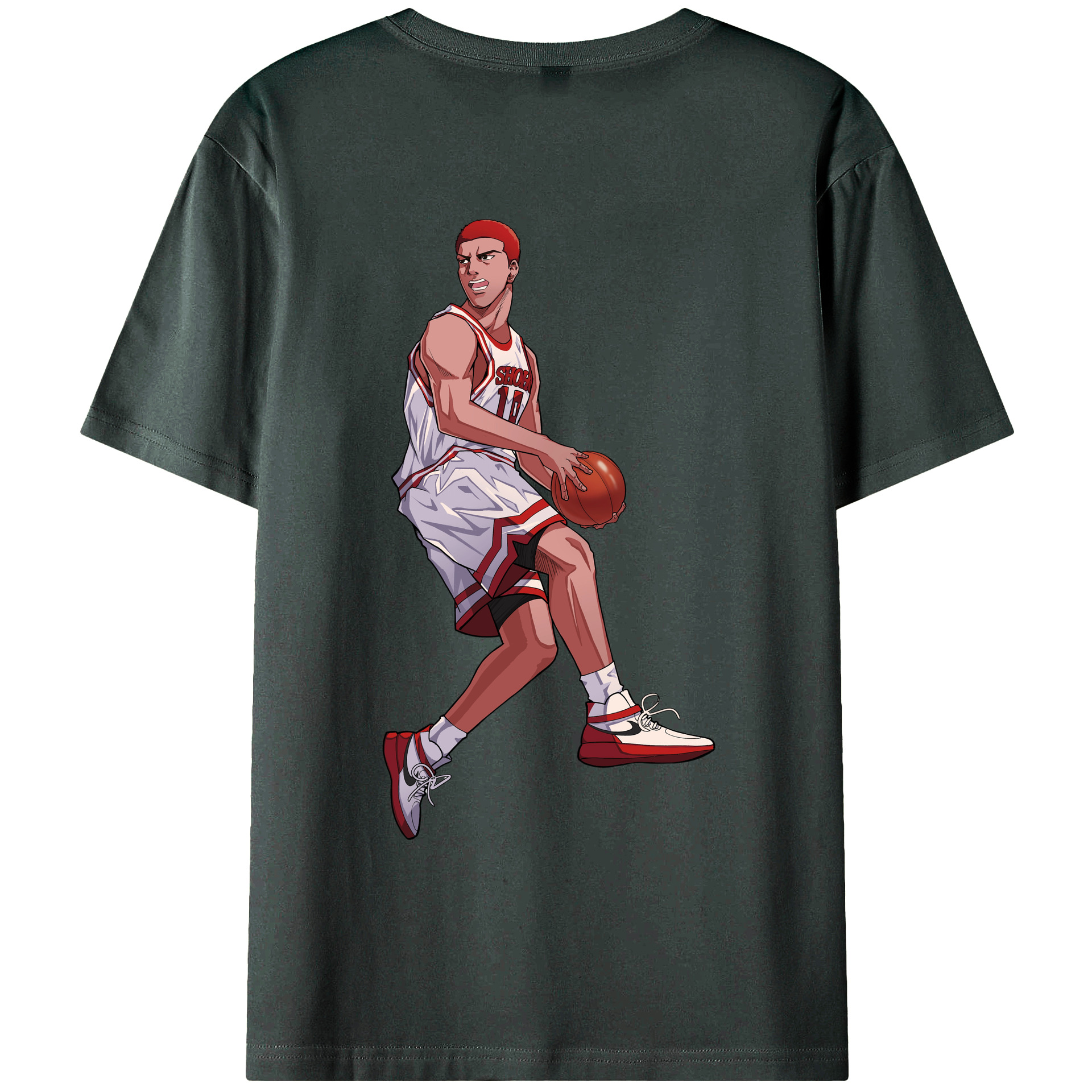 （画像用） SLAM DUNK／スラムダンク 綿100％ メンズ半袖Tシャツ（バックプリント） 通気性
